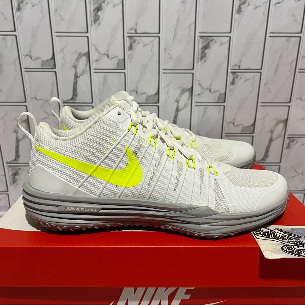 New Nike Lunar TR 1 Trainer Gym Workout Running Shoes White Volt Mens 9 - 15
